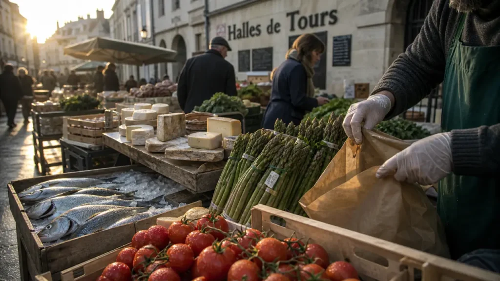 Marché aujourd hui indre-et-loire à Tours : étals, légumes et fromages
