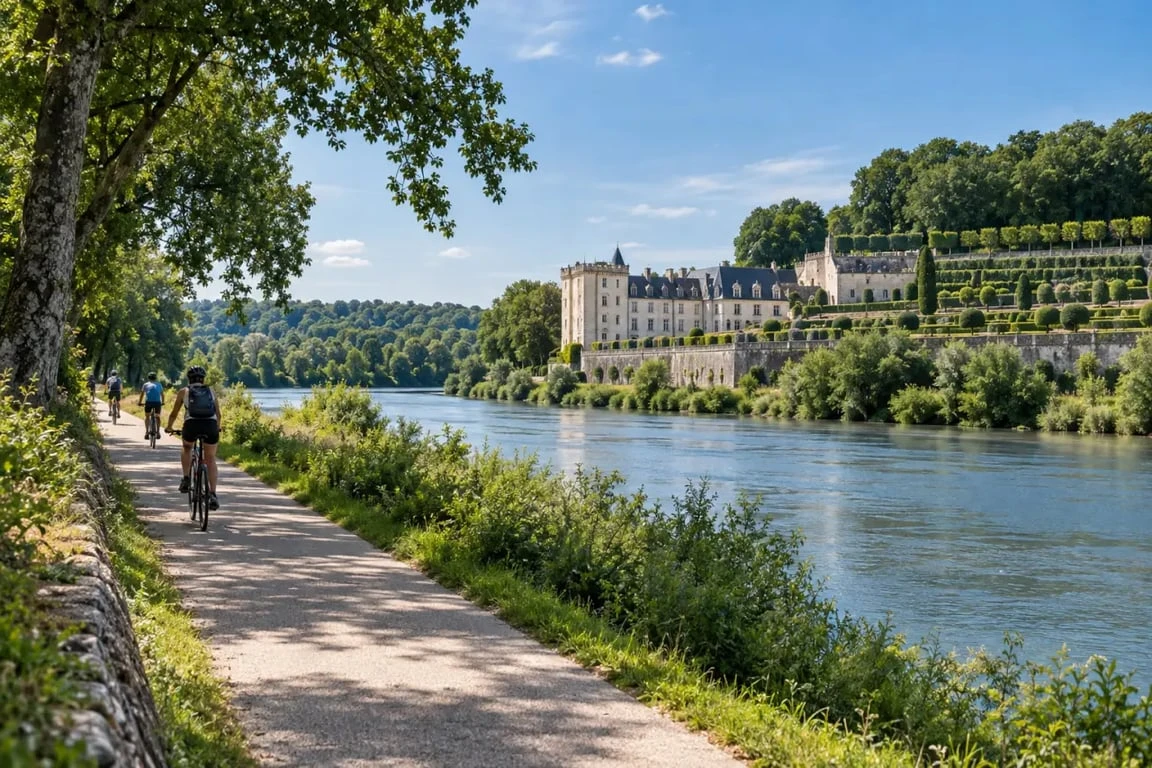 Visiter Tours à vélo jusqu'au château de Villandry par La Loire à Vélo