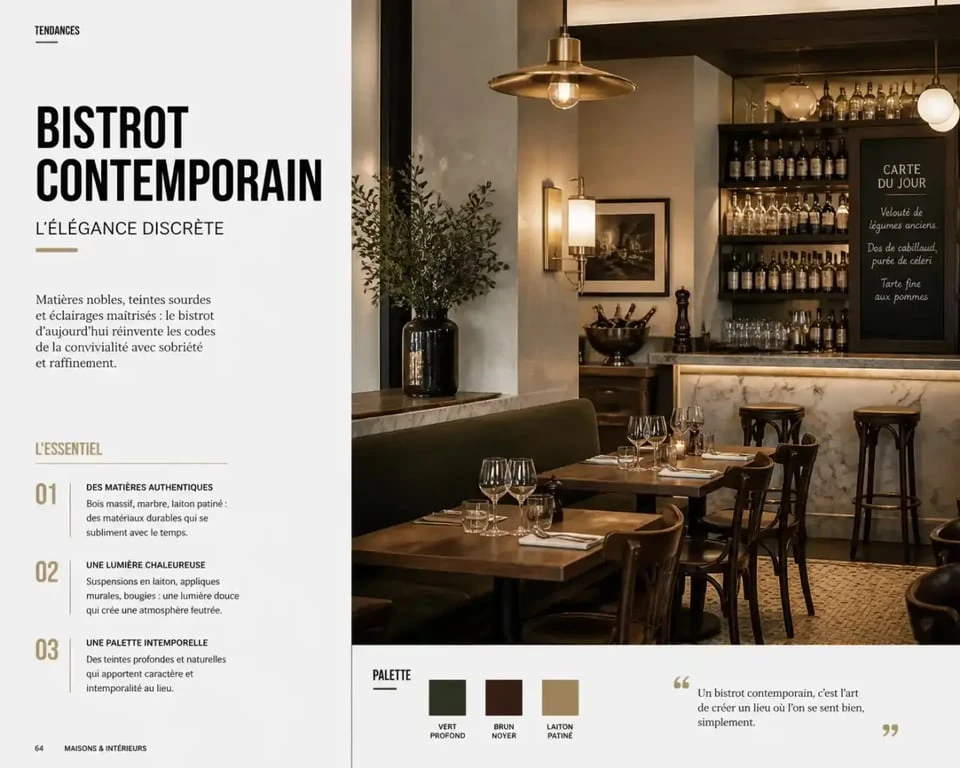 Ambiance intérieure du restaurant La Maison des Halles Tours