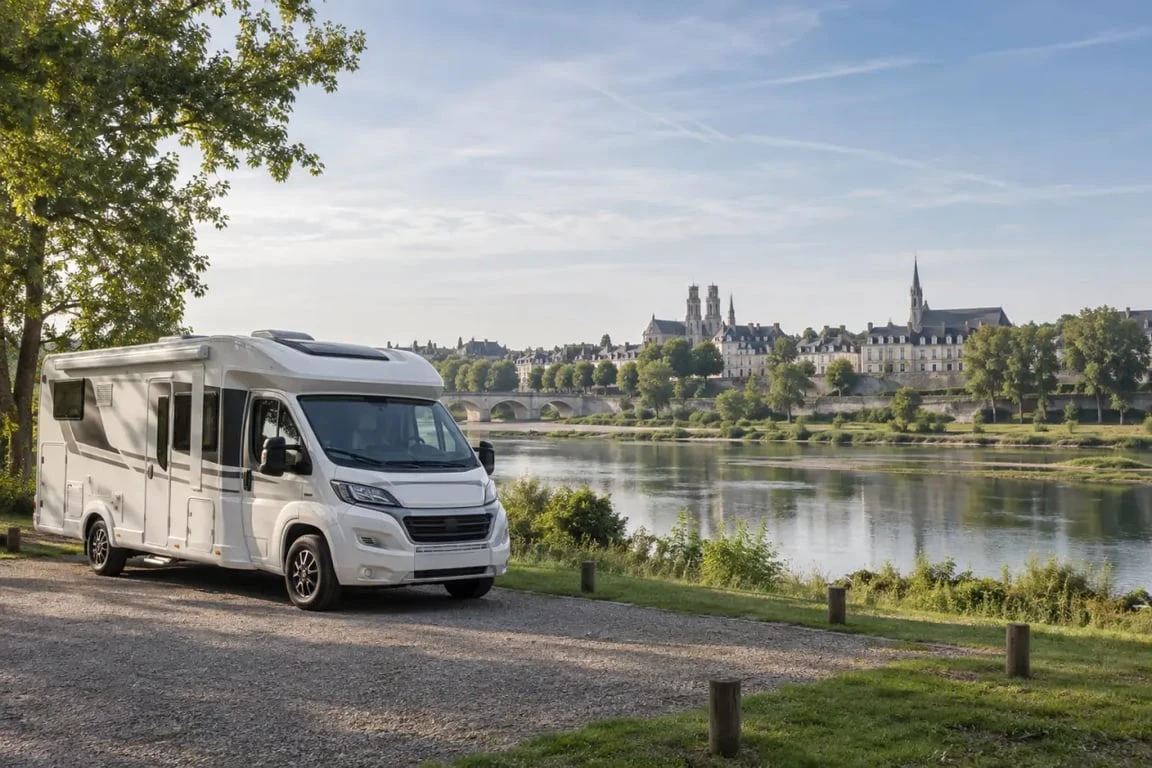 Visiter Tours en camping-car avec vue sur la Loire et le centre historique