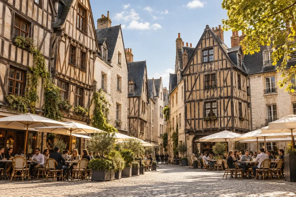 Airbnb Vieux Tours près de la place Plumereau et des maisons à colombage