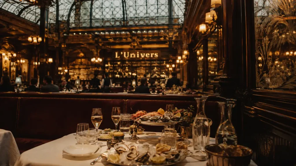 L’univers tours restaurant : brasserie historique, verrière 1896, fruits de mer