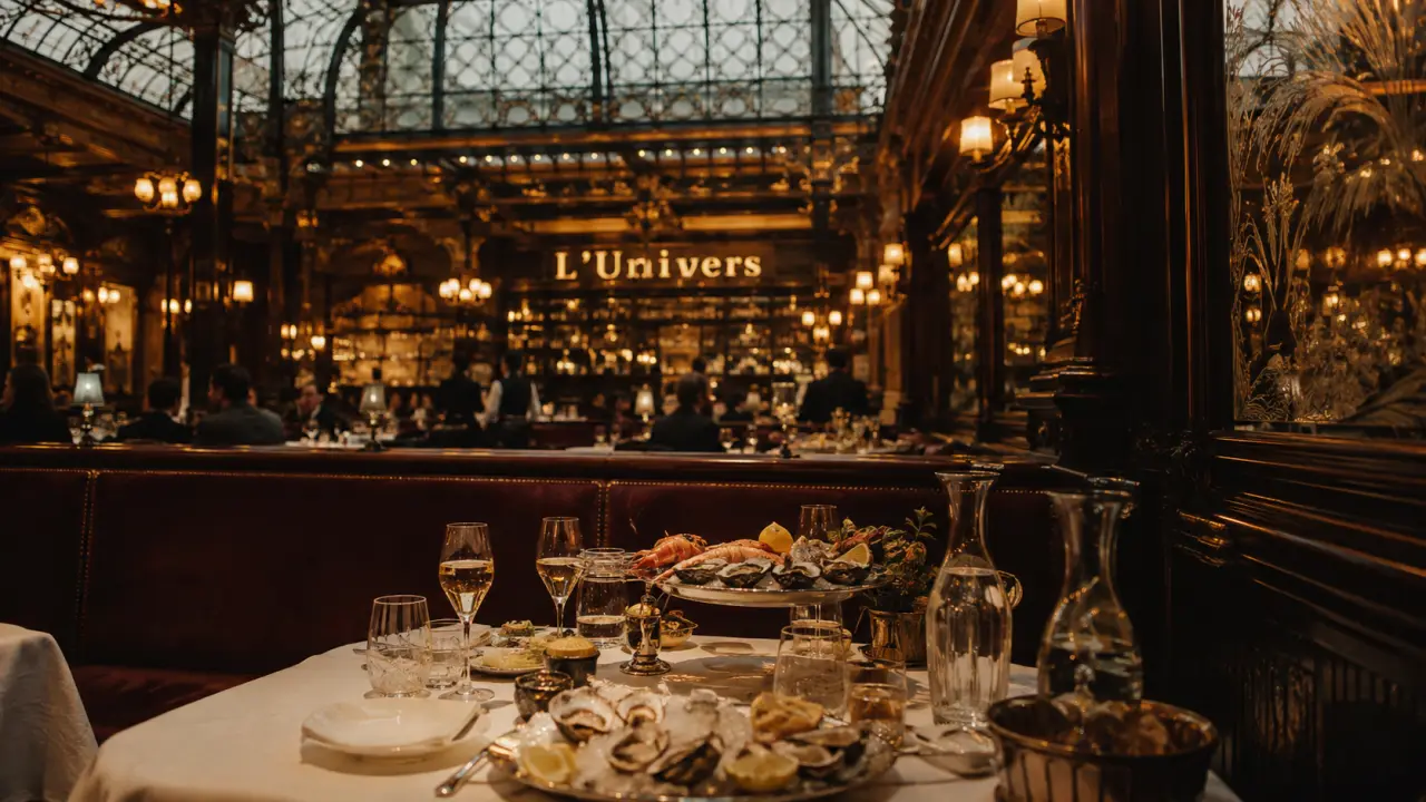 L’univers tours restaurant : brasserie historique, verrière 1896, fruits de mer